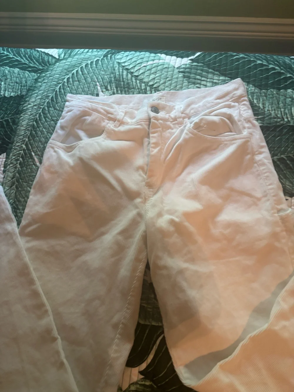 John GALT white Straight-Leg Corduroy Pants